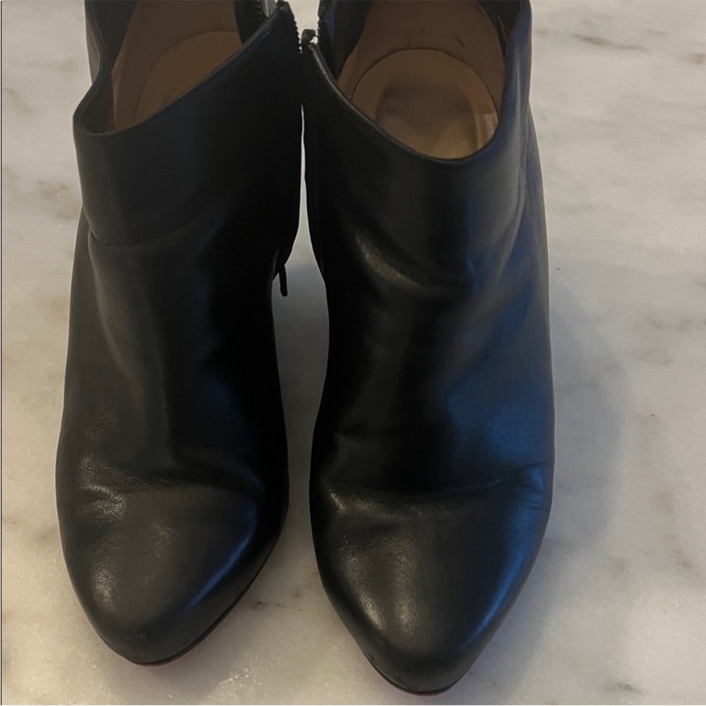 Christian Louboutin Sleek Black Ankle Boots - Picture 6 of 8